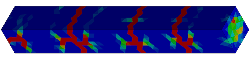 Max principal strain - final cracks