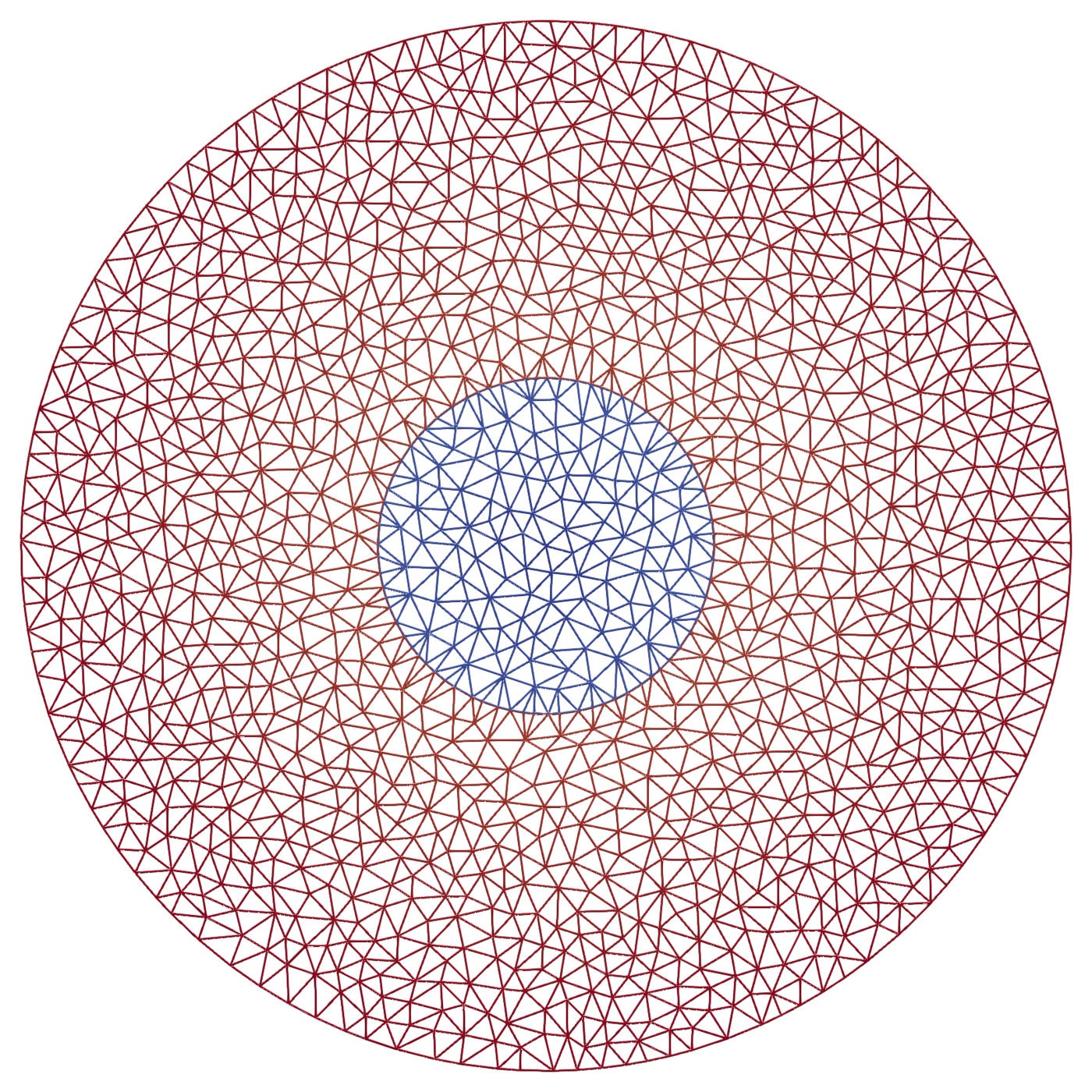 Radial displacement on the mechanical lattice